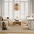 DKNY Pure Angles ANG01 Camel Wool Area Rug in living room