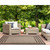 Liora Manne Monaco 6279-12 Striped Border Taupe Rug Indoor Outdoor rug setting