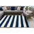 Liore Manne Sorrento 6302/33 Rugby Stripe Area Rug - living room view