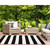 Liora Manne Sorrento 6302/48 Rugby Stripe Black Rug - Outdoor Rug View