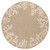 Capri 1620/12 Coral Border Natural Round Rug