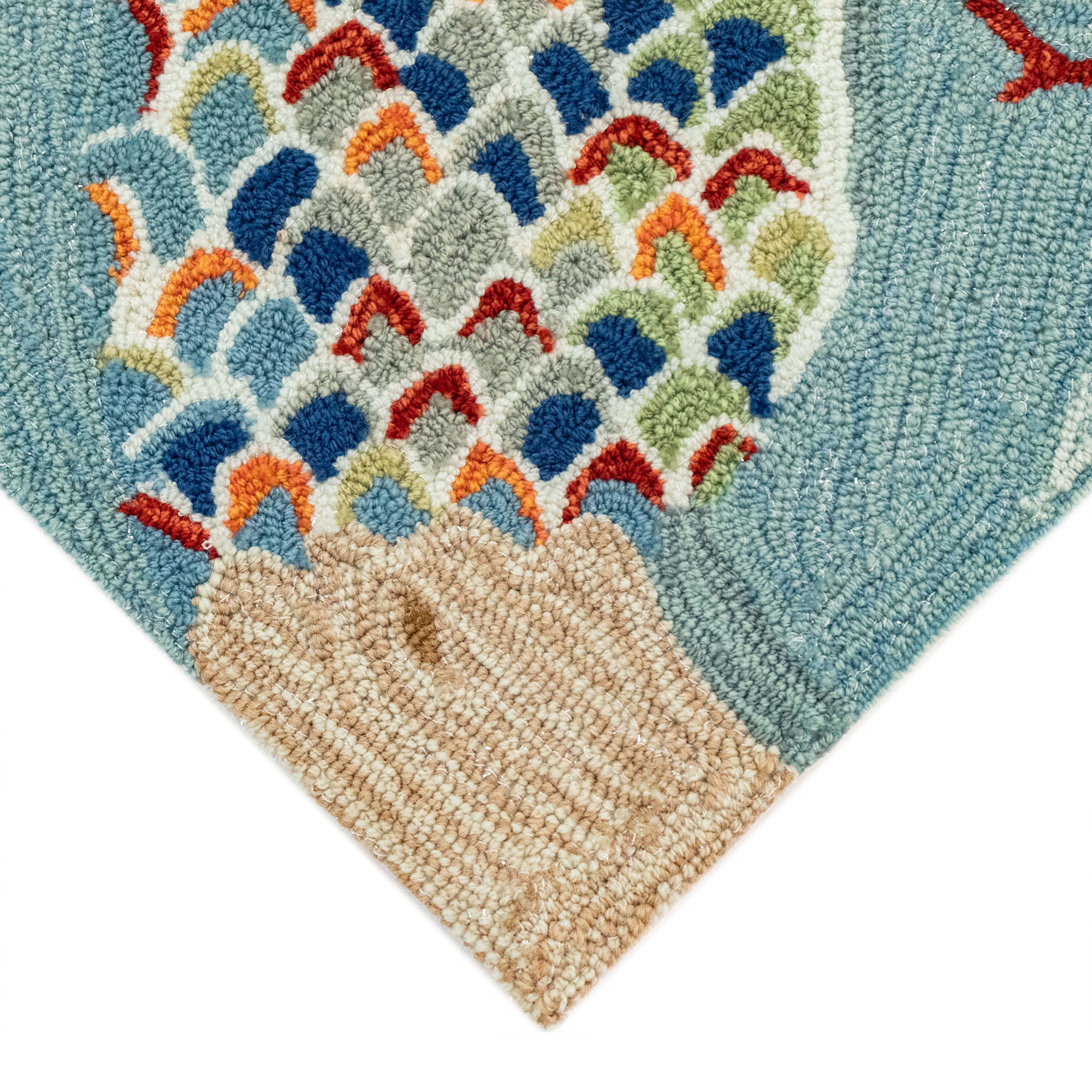 希少 MICHIGAN RUG CO 魚 総柄 S/M 希少 MICHIGAN RUG CO 魚 総柄 S/M