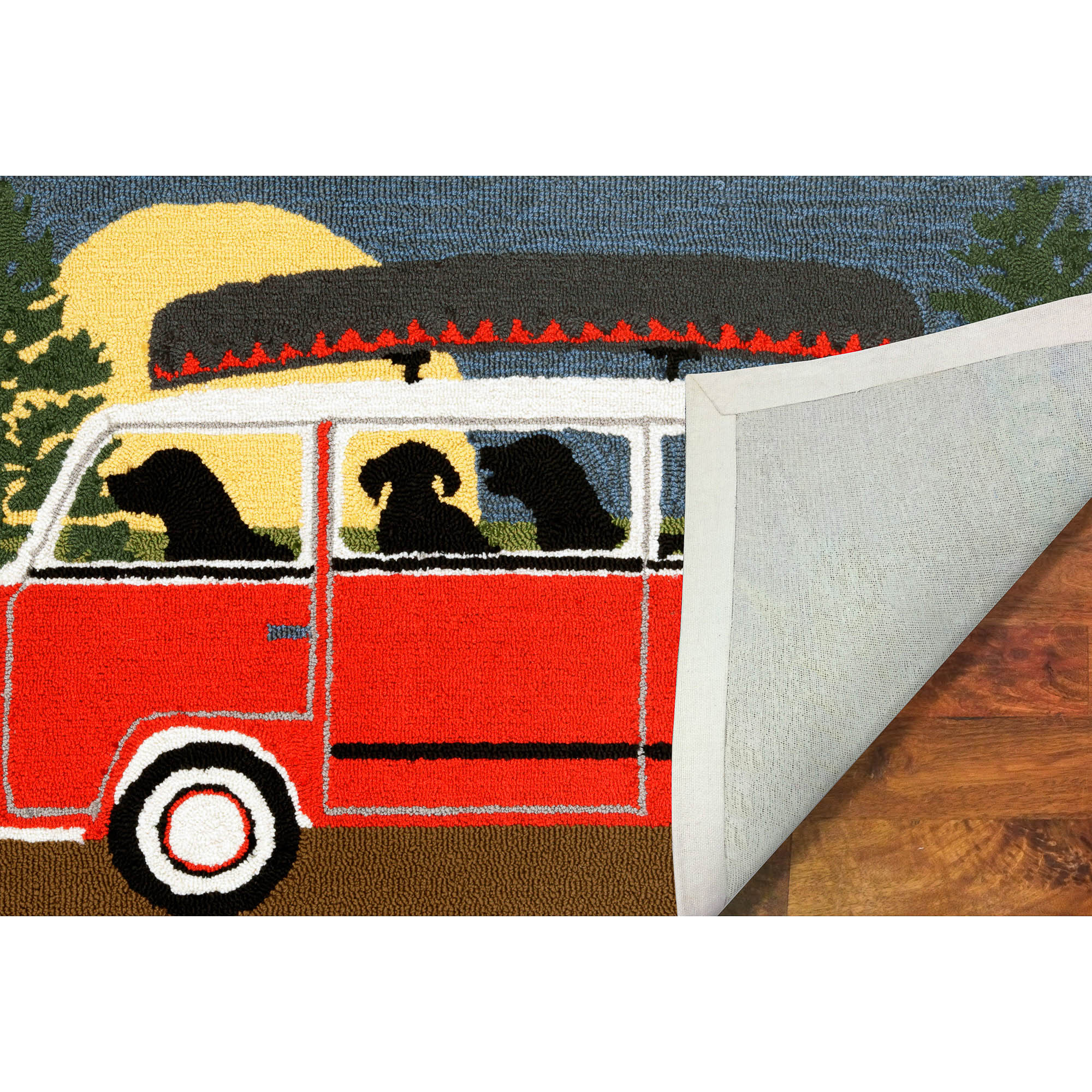 Trans Ocean Liora Manne Frontporch 1474/24 Camping Trip Red Area Rug