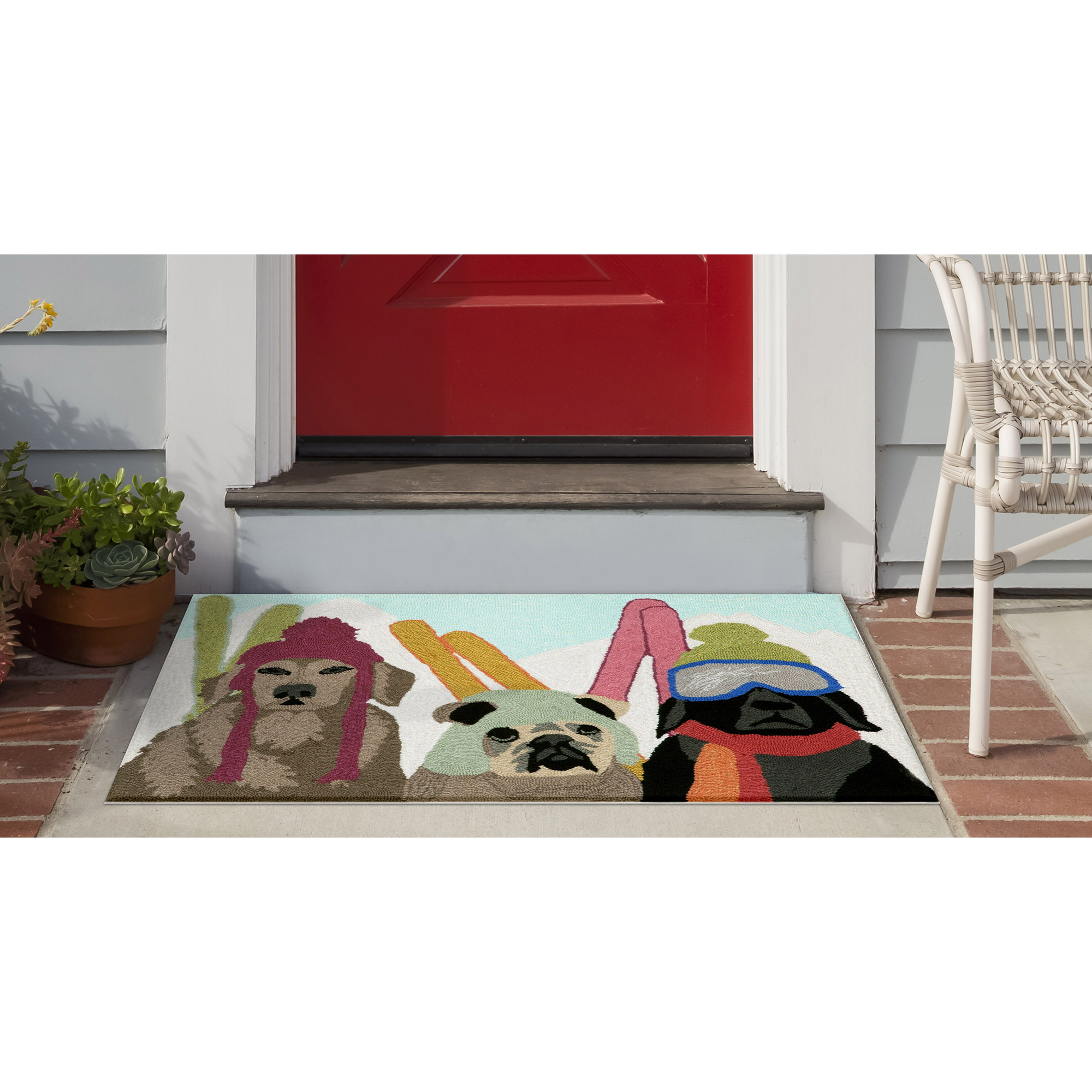 Trans Ocean Liora Manne Frontporch 1495/44 Ski Patrol Multi Area Rug