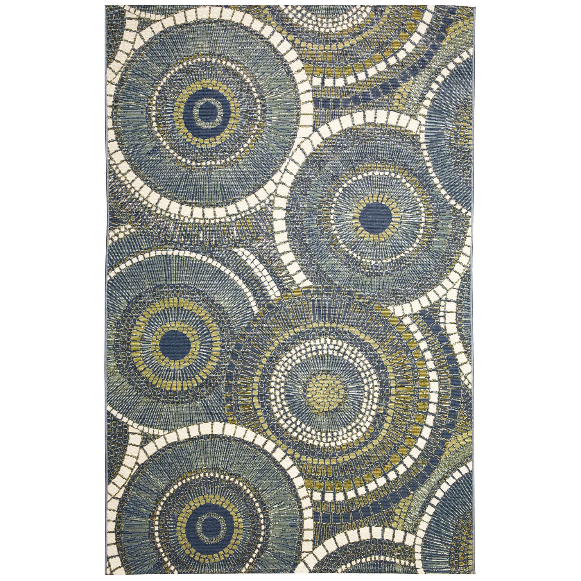 Liora Manne Marina 8035/03 Circles Azure Area Rug