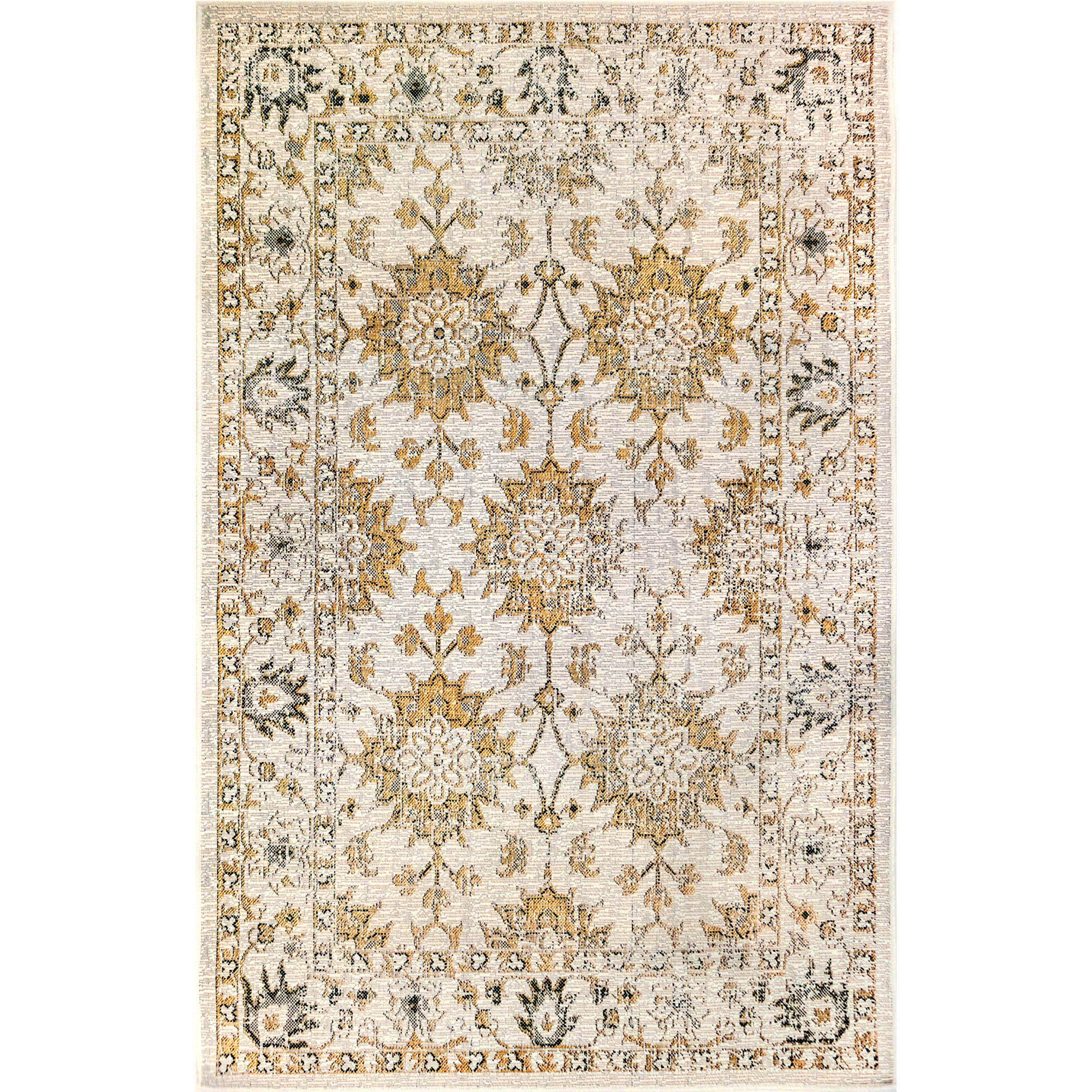 Trans Ocean Liora Manne Carmel 8418/12 Vintage Floral Sand Area Rug