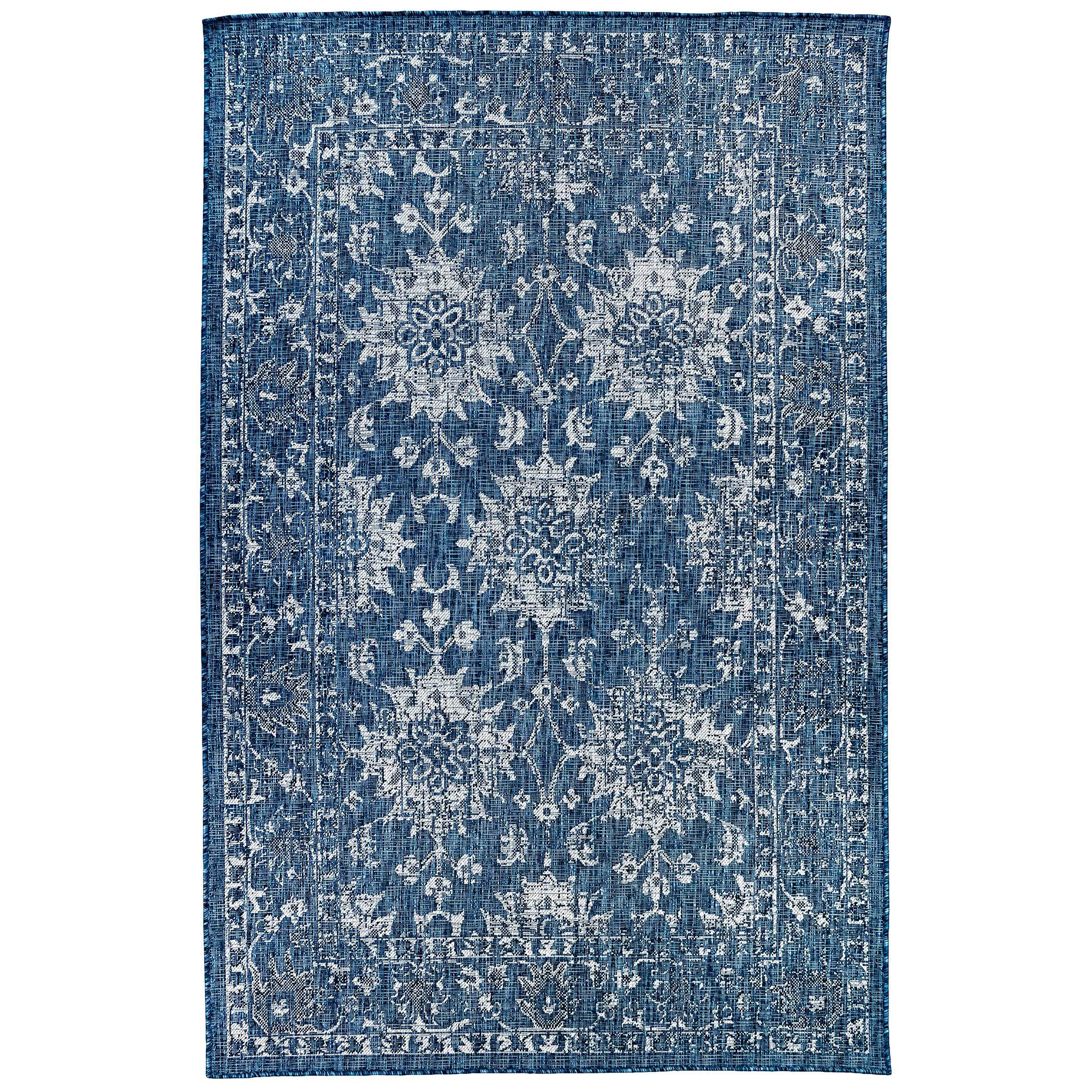 Trans Ocean Liora Manne Carmel 8418/33 Vintage Floral Navy Area Rug
