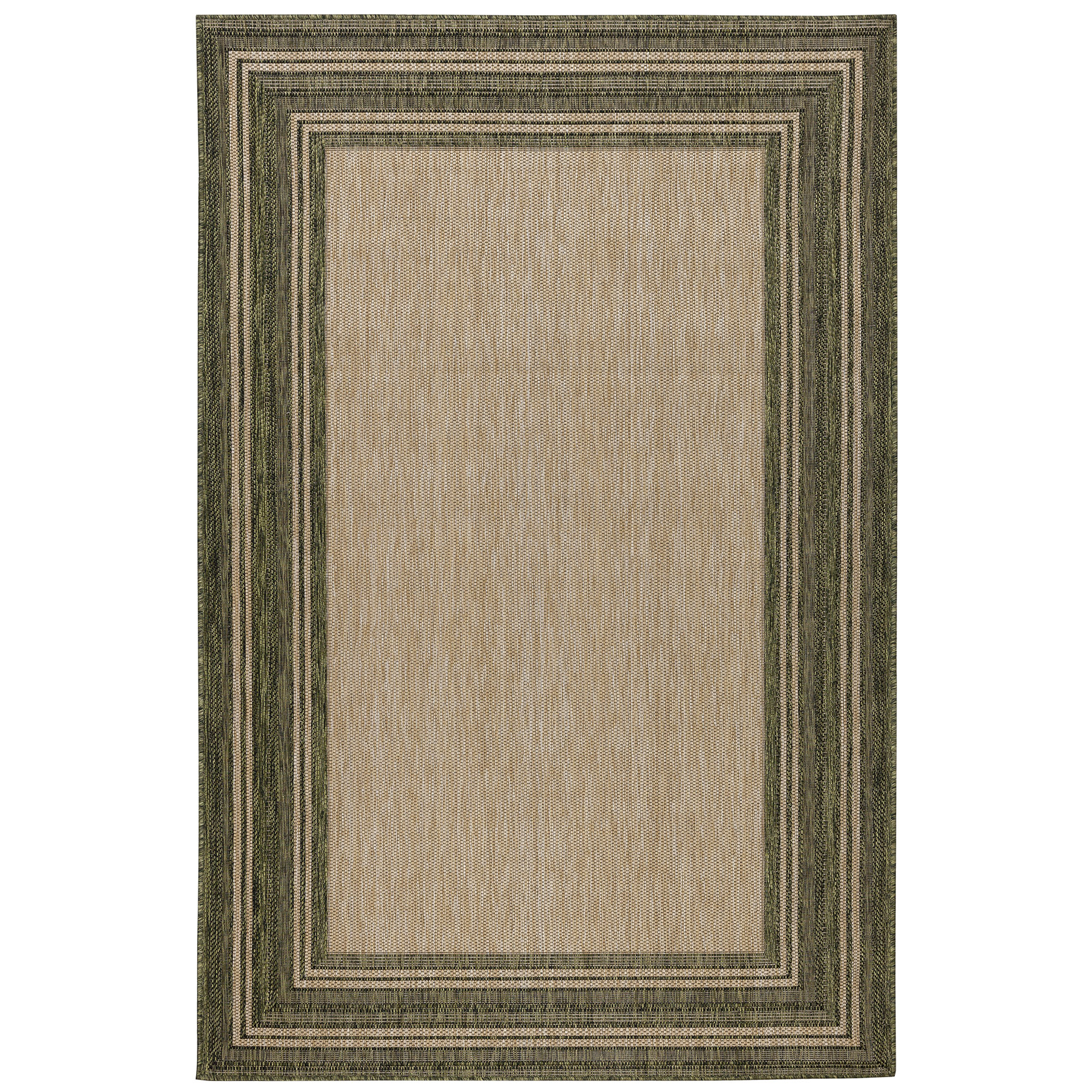 ＊フラー・デラクールさま専用 Vintage rug 07＊ Trans Ocean Liora Manne Carmel 8425/06 Multi Border Green Area Rug