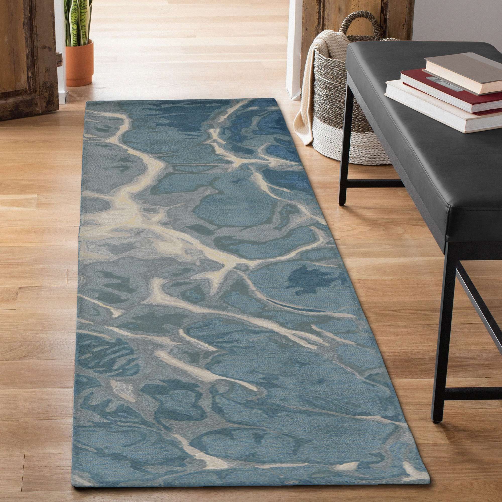 Trans Ocean Liora Manne Corsica 9146/03 Water Blue Area Rug