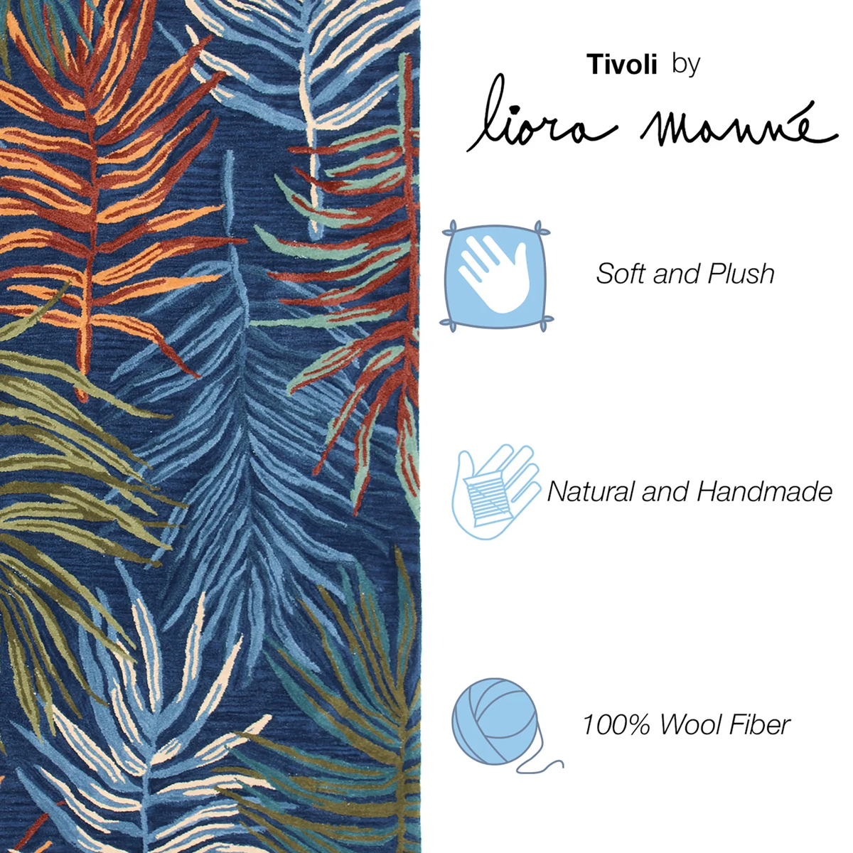 Liora Manne Tivoli La Palma Navy Area Rug