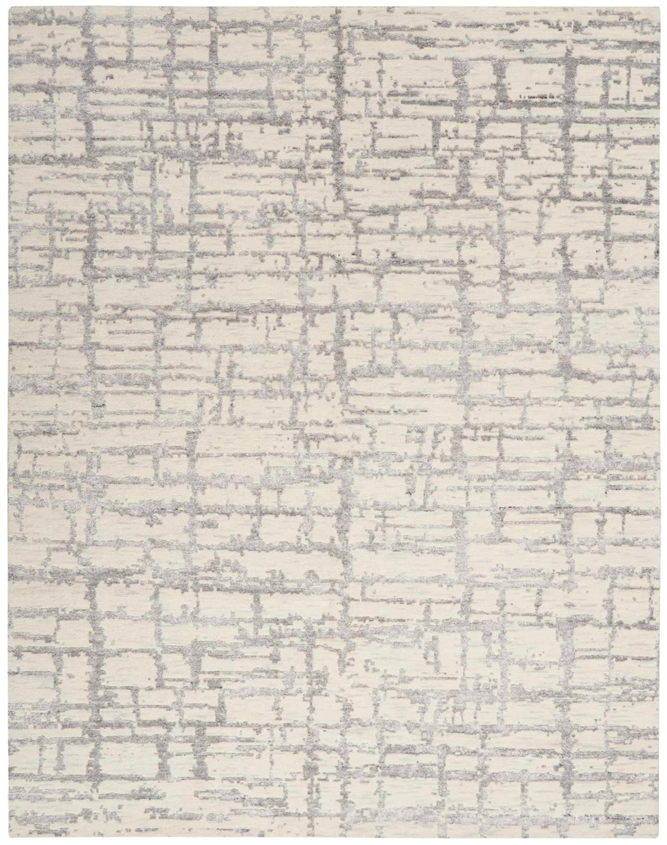 Nourison Luna LUN02 Ivory Grey Area Rug | Modern Rugs