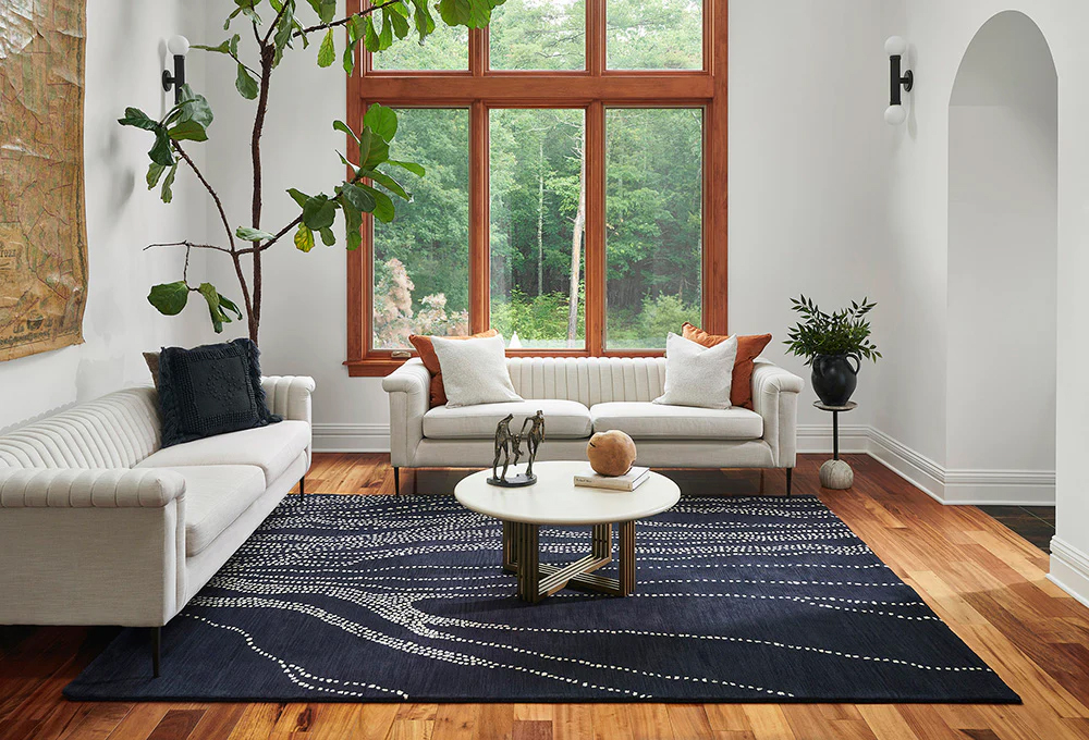 Momeni Simba SIM-5 Navy Blue Area Rug