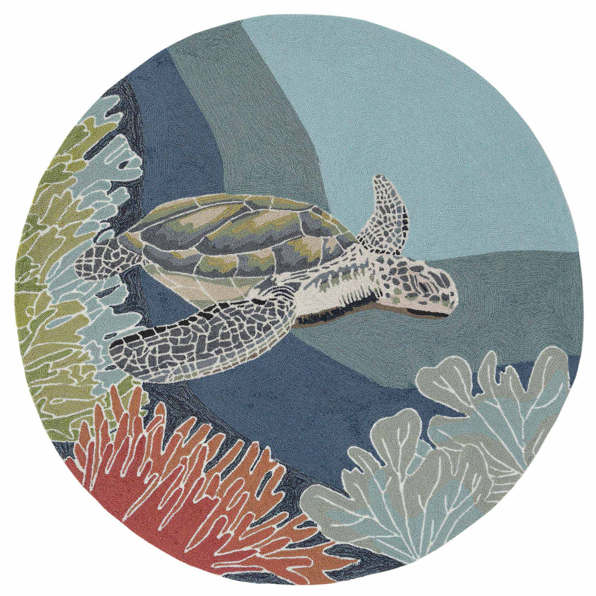 Liora Manne Ravella Akumal Ocean Indoor-Outdoor Rug | Rug Goddess
