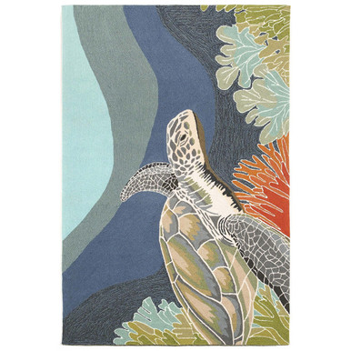 Liora Manne Ravella Akumal Ocean Indoor-Outdoor Rug | Rug Goddess
