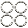 8mm x 50mm Steel Round O Rings Welded Zinc Plated 4 Pack DK36