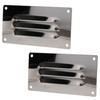 2 PACK 127mm x 66mm Stainless Steel Small Horizontal Vent