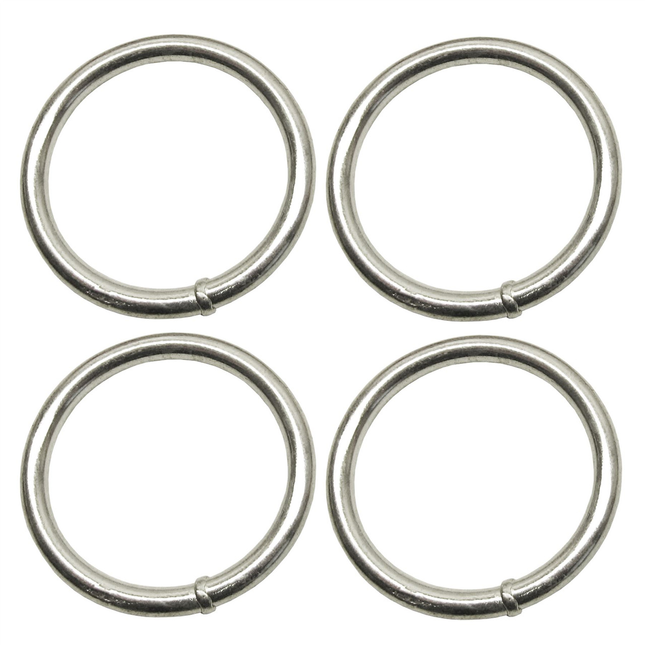5mm x 40mm Steel Round O Rings Welded Zinc Plated 4 PACK DK38