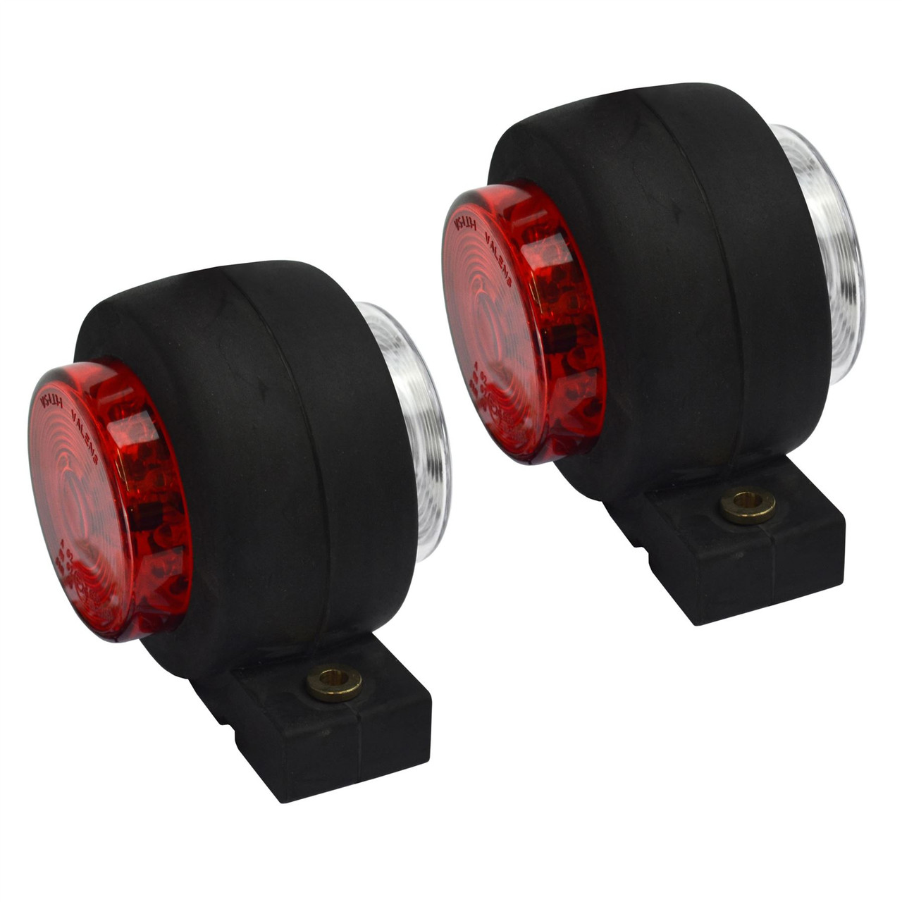 Trailer Side Marker LED Light / Lamp Red & White 12v or 24v PAIR TR168