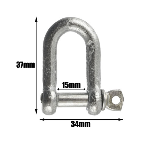 6mm Galvanised Dee Shackle Pack of 12 Shackles Chandlery DK01