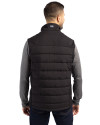 Atlanta Falcons Historic Cutter & Buck Evoke Hybrid Softshell Recycled Mens Full Zip Vest Black Back Thumbnail Image