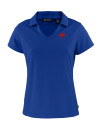 Buffalo Bills Historic Cutter & Buck Daybreak Eco Recycled Womens V-neck Polo Tour Blue Mannequin Thumbnail Image