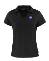Los Angeles Rams Historic Cutter & Buck Daybreak Eco Recycled Womens V-neck Polo Black Mannequin Thumbnail Image
