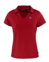 San Francisco 49ers Historic Cutter & Buck Daybreak Eco Recycled Womens V-neck Polo Cardinal Red Mannequin Thumbnail Image