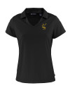 Pittsburgh Steelers Historic Cutter & Buck Daybreak Eco Recycled Womens V-neck Polo Black Mannequin Thumbnail Image
