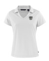 Las Vegas Raiders Historic Cutter & Buck Daybreak Eco Recycled Womens V-neck Polo White Mannequin Thumbnail Image