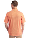 Cleveland Browns Historic Cutter & Buck Forge Eco Double Stripe Stretch Recycled Mens Polo College Orange/White Back Thumbnail Image