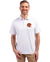 Cincinnati Bengals Historic Cutter & Buck Forge Eco Stretch Recycled Mens Polo White Front Thumbnail Image
