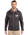 Arizona Cardinals Historic Cutter & Buck Mainsail Full Zip Hooded Mens Jacket Charcoal Heather Front Thumbnail Image
