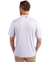 New York Jets Historic Cutter & Buck Pike Eco Symmetry Print Stretch Recycled Mens Polo White/Polished Back Thumbnail Image