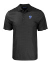View image 3: Los Angeles Rams Historic Cutter & Buck Pike Eco Tonal Geo Print Stretch Recycled Mens Big & Tall Polo Black Mannequin