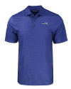 Seattle Seahawks Historic Cutter & Buck Pike Eco Tonal Geo Print Stretch Recycled Mens Big & Tall Polo Tour Blue Mannequin Thumbnail Image