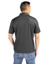Cincinnati Bengals Historic Cutter & Buck Pike Eco Pebble Print Stretch Recycled Mens Polo Black Back Thumbnail Image
