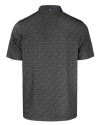 Cincinnati Bengals Historic Cutter & Buck Pike Eco Pebble Print Stretch Recycled Mens Polo Black Mannequin Back Thumbnail Image