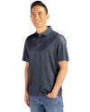 Cincinnati Bengals Historic Cutter & Buck Pike Eco Pebble Print Stretch Recycled Mens Polo Black/White Side Thumbnail Image