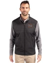 Norfolk Tides Cutter & Buck Stealth Hybrid Quilted Mens Big and Tall Full Zip Windbreaker Jacket Black Front Thumbnail Image