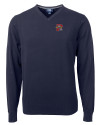 Portland Sea Dogs Cutter & Buck Lakemont Tri-Blend Mens Big and Tall V-Neck Pullover Sweater Liberty Navy Mannequin Thumbnail Image