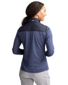 Reading Fightin Phils Cutter & Buck Stealth Hybrid Quilted Womens Full Zip Windbreaker Jacket Liberty Navy Back Thumbnail Image