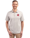 Richmond Flying Squirrels Cutter & Buck Virtue Eco Pique Stripe Recycled Mens Big and Tall Polo Polished Medium Gray Front Thumbnail Image