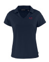 Minnesota Twins Cutter & Buck Daybreak Eco Recycled Womens V-neck Polo Navy Blue Mannequin Thumbnail Image