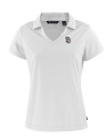 San Diego Padres Cutter & Buck Daybreak Eco Recycled Womens V-neck Polo White Mannequin Thumbnail Image