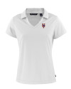 New York Mets Cutter & Buck Daybreak Eco Recycled Womens V-neck Polo White Mannequin Thumbnail Image