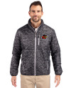 Rochester Red Wings Cutter & Buck Rainier PrimaLoft® Mens Eco Insulated Full Zip Printed Puffer Jacket Black Front Thumbnail Image