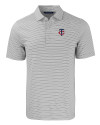 View image 3: Minnesota Twins Cutter & Buck Forge Recycled Double Stripe Four-Way Stretch Mens Big & Tall Polo Polished/White Mannequin