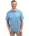 Los Angeles Dodgers Cutter & Buck Forge Eco Double Stripe Stretch Recycled Mens Polo Digital/White Front Thumbnail Image