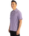 Colorado Rockies Cutter & Buck Forge Eco Double Stripe Stretch Recycled Mens Polo College Purple/White Side Thumbnail Image