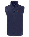 Cleveland Guardians - Cutter & Buck Charter Eco Full-Zip Mens Big & Tall Vest Navy Blue Mannequin Thumbnail Image
